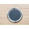 Service Ideas Tray with Built in Non-Slip Rubber Insert, 14 Round, Stainless Steel Brushed TR1614SR